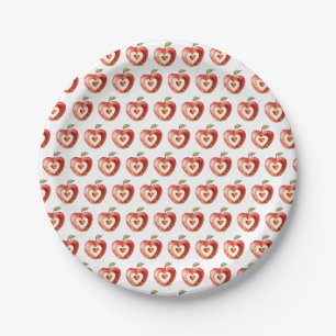 Apple of Our Eye Red Apple Heart Baby Shower Plate