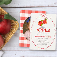 Apple of our Eye Red Bow Photo Girl 1st Birthday