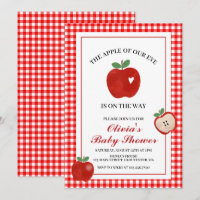 Apple of our eye red gingham Baby Shower
