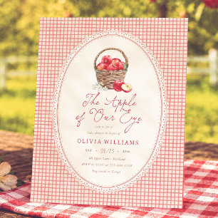Apple Of Our Eye Red Gingham Budget Baby Shower