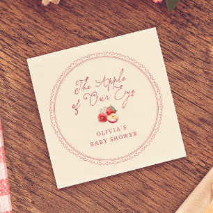Apple Of Our Eye Vintage Baby Shower Napkin