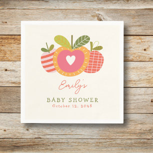 Apple of Our Eye Whimsical Cute Baby Shower Napkin