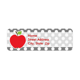 Apple on Dark Grey Polka Dots