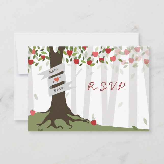 Apple Orchard Automne Mariage Automne RSVP (Devant)