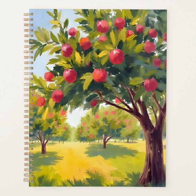 Apple Orchard Autumn Fall Watercolor Planner (Front)