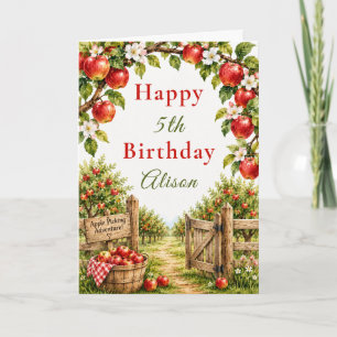 Apple Orchard Birthday Card