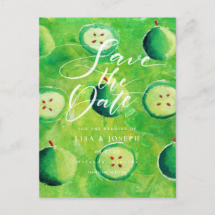 Apple Orchard Country Script Save the Date Announcement Postcard