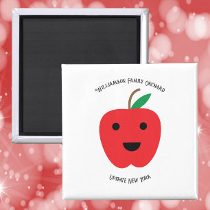 Apple Orchard Cute Family Personalize Magnet