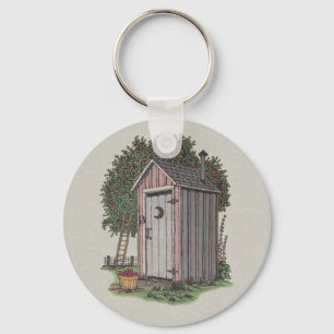 Apple Orchard Outhouse Keychain