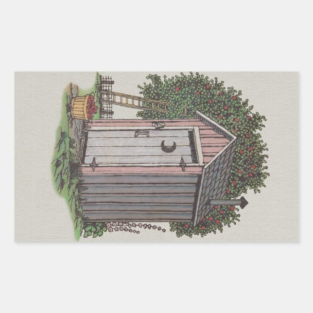 Apple Orchard Outhouse Sticker (Front)