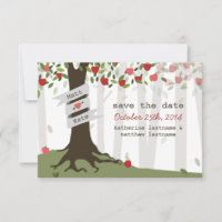 Apple Orchard Wedding Fall Autumn Save The Date