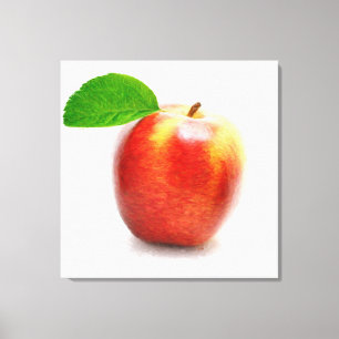 Apple painting Wrapped Canvas