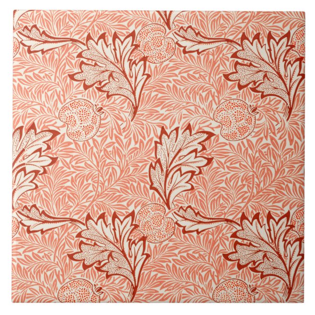 Apple Pattern (by William Morris) Tile (Front)