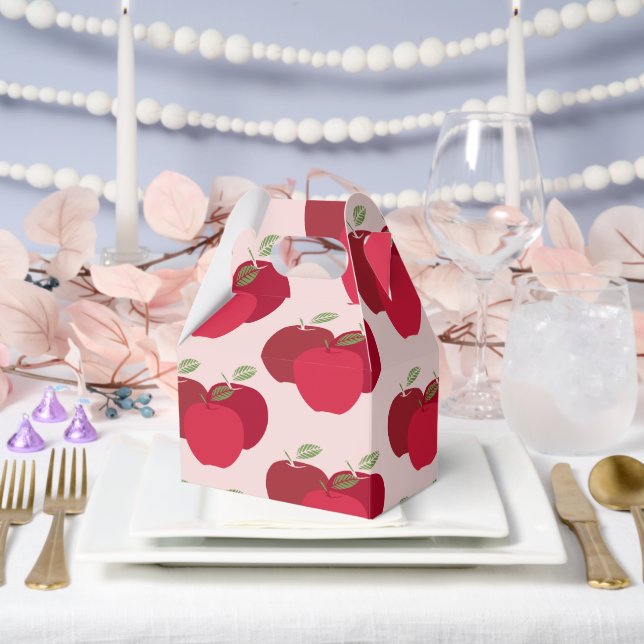 Apple Pattern Gable Favour Box for Party Gifts (Wedding)