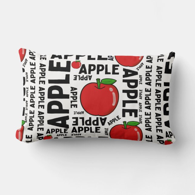 APPLE PATTERN LUMBAR PILLOW (Front)