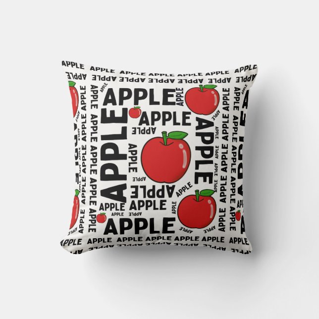 APPLE PATTERN THROW PILLOW (Front)