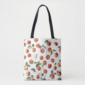 Apple Pattern Tote Bag