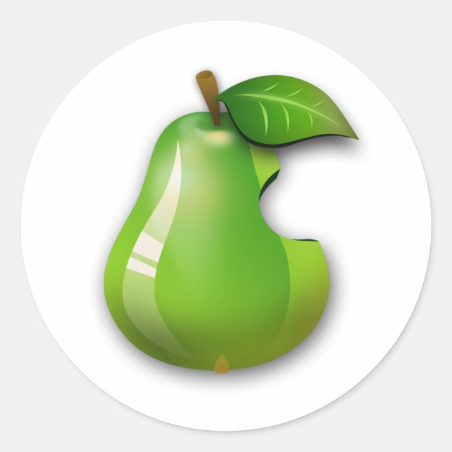 Apple Pear Classic Round Sticker (Front)