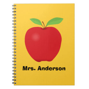 Apple personalized with teacher name notebook