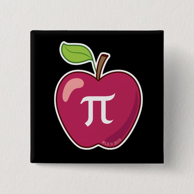 Apple Pi 2 Inch Square Button (Front)