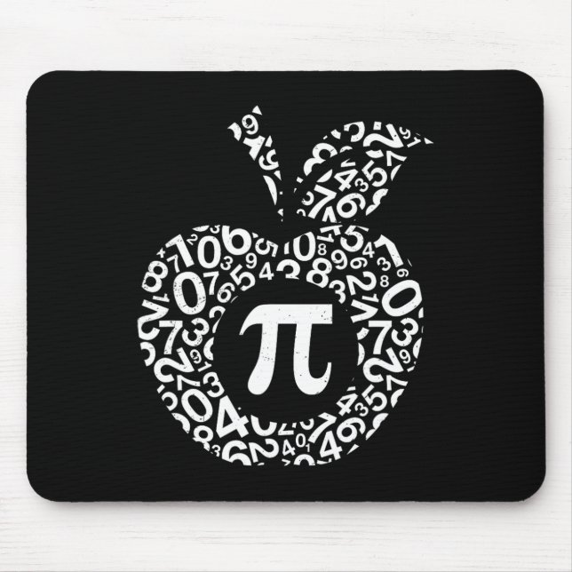 Apple Pi Algebra Sign Math Funny Pi Day Gift  Mouse Pad (Front)