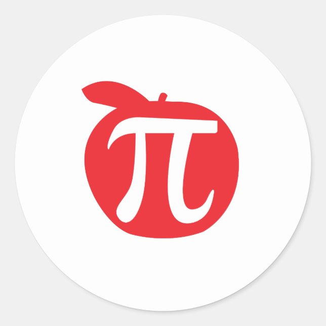 Apple Pi Classic Round Sticker (Front)