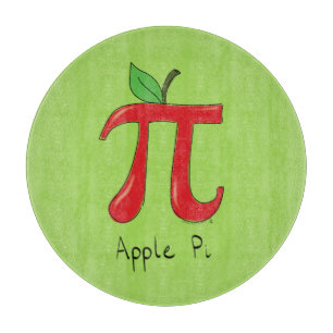 Apple Pi Cute Math Pi Day Pie Cutting Board