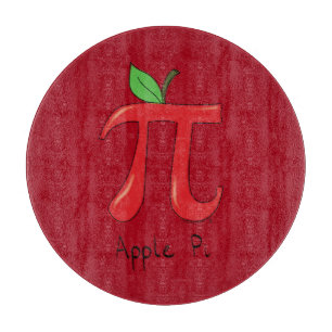 Apple Pi Cute Math Pi Day Pie Cutting Board