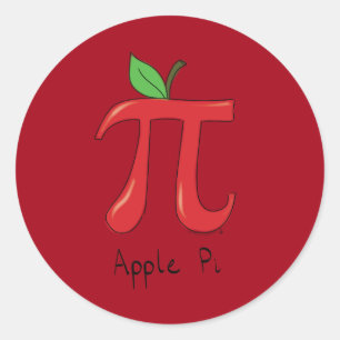 Apple Pi Cute Math Pi Day Stickers