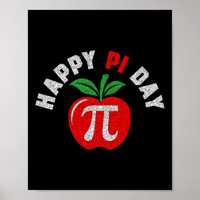 Apple Pi Day 3.14 Math Teacher Student Geek Nerd G Poster (Front)