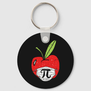 Apple Pi-day Cute Face Mask Teacher Student Quaran Keychain