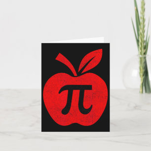 Apple Pi Day Tee Math Teacher Pi Math Kids  Card