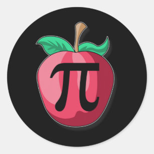 Apple Pi Funny Math Teacher Thanksgiving Pie Day G Classic Round Sticker