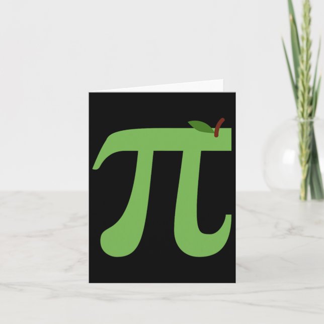 Apple Pi Funny Maths Pi Day Pie Joke For Math Love Card (Front)