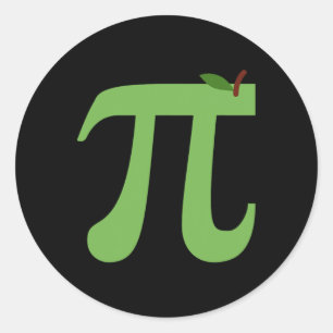 Apple Pi Funny Maths Pi Day Pie Joke For Math Love Classic Round Sticker