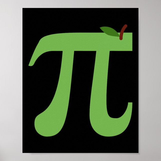 Apple Pi Funny Maths Pi Day Pie Joke For Math Love Poster (Front)