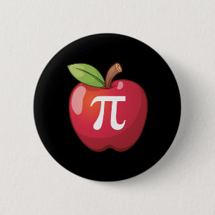 Apple Pi - Math Lovers' Math Teachers Pi Day 2 Inch Round Button