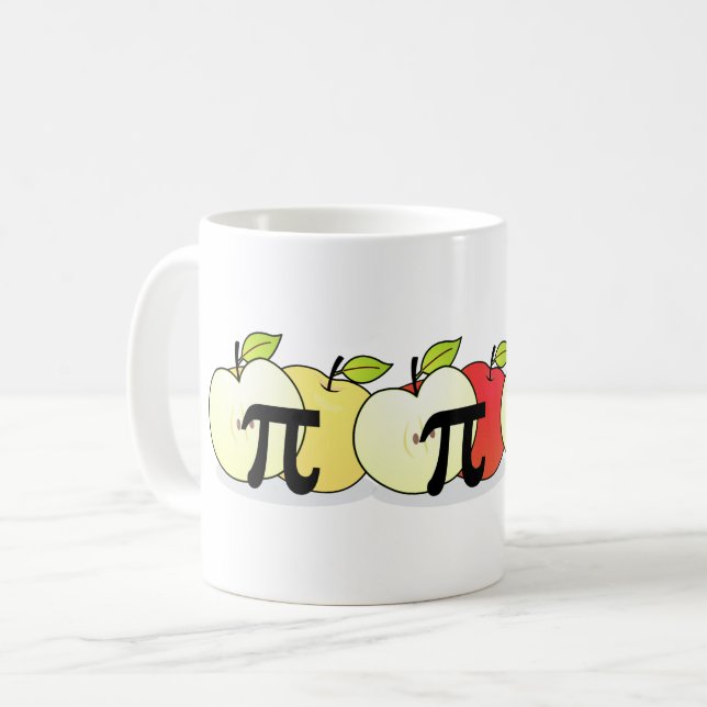 Apple Pi Mug (Tricolor) Math Teacher (Front Left)