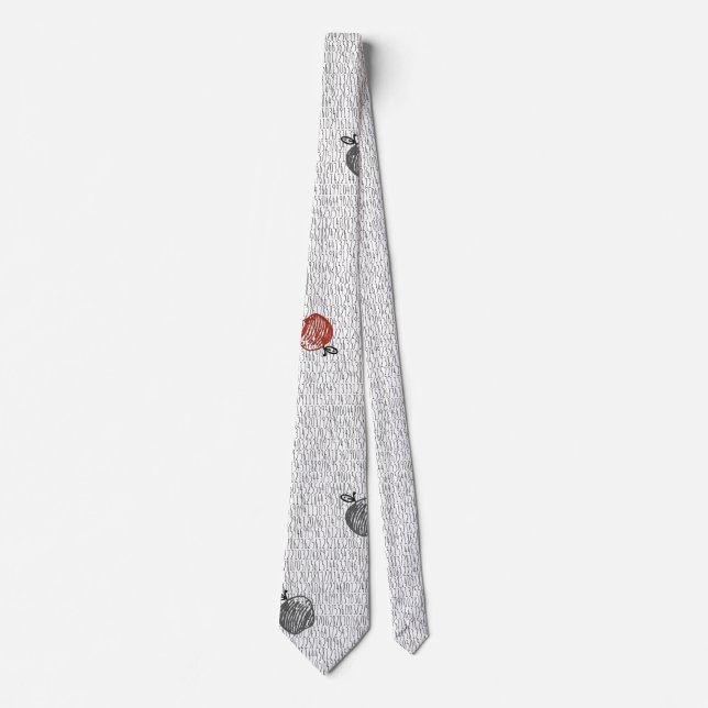 Apple Pi Numbers Math Teacher Tie (Front)