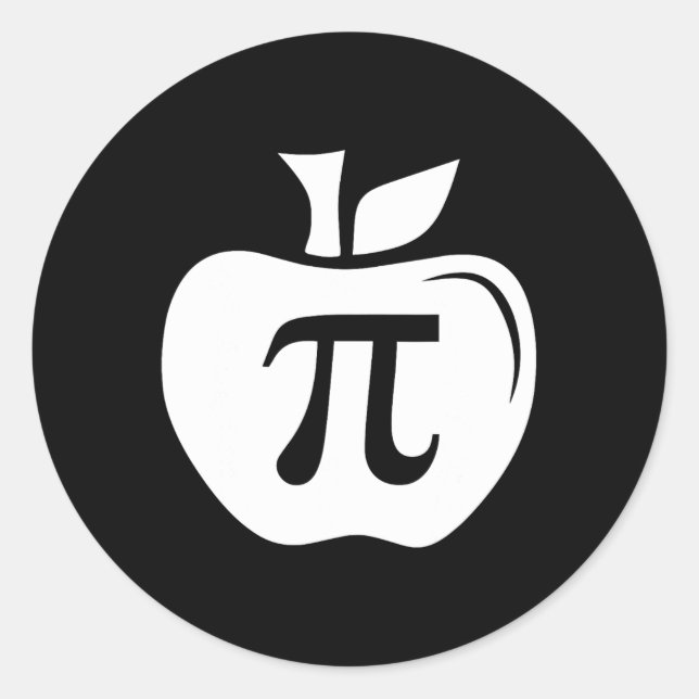 Apple Pi (pie) Pi Day Math Christmas  Classic Round Sticker (Front)