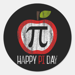 Apple Pi Shirt Math  Classic Round Sticker