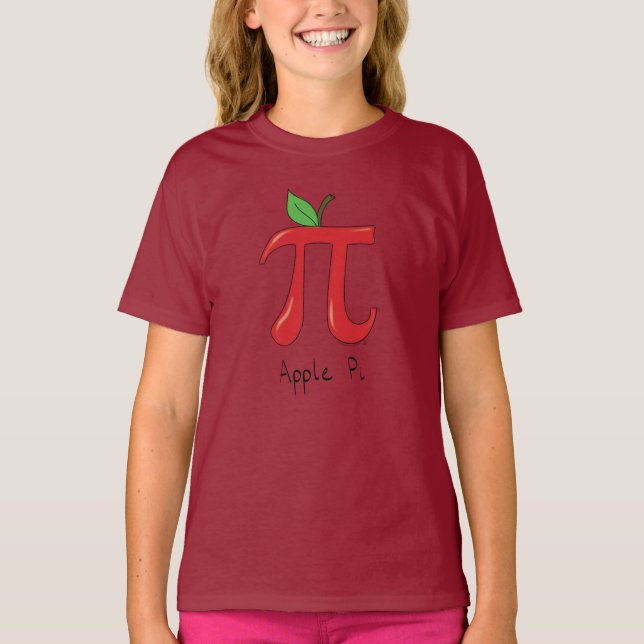 Apple Pi Symbol Math Teacher T-Shirt (Front)