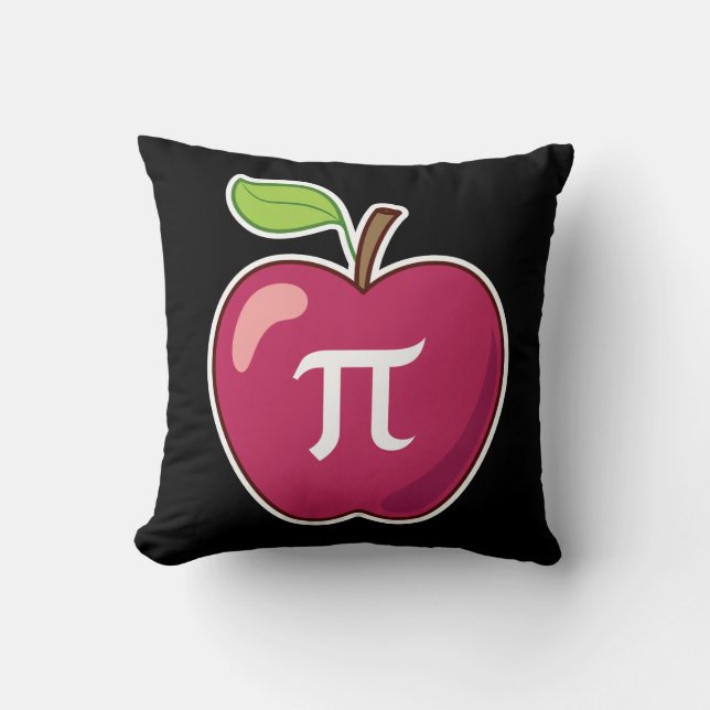 Apple Pi Throw Pillow (Front)