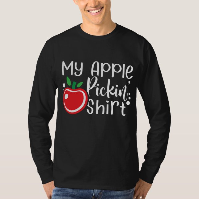Apple Picking Design Apple Picker Fall Fruit Lover T-Shirt (Front)