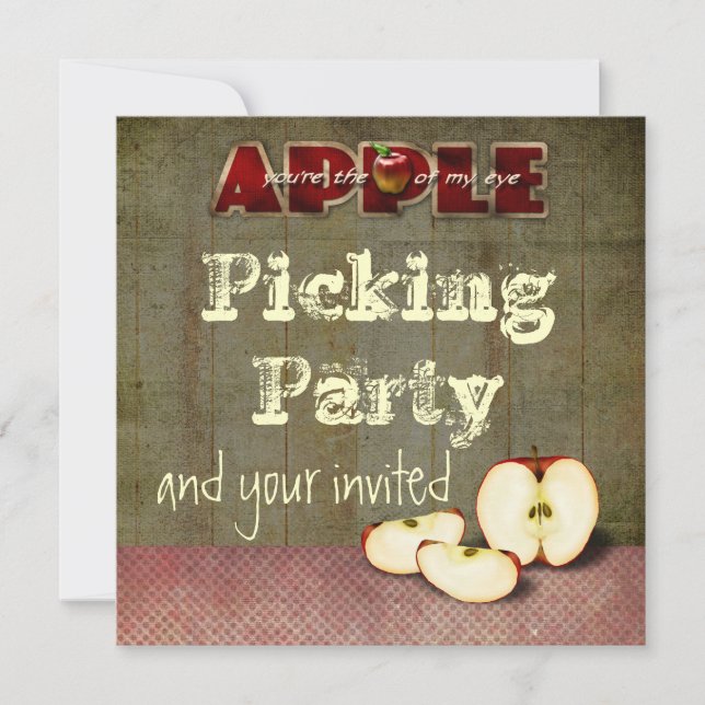 apple picking invitation (Front)