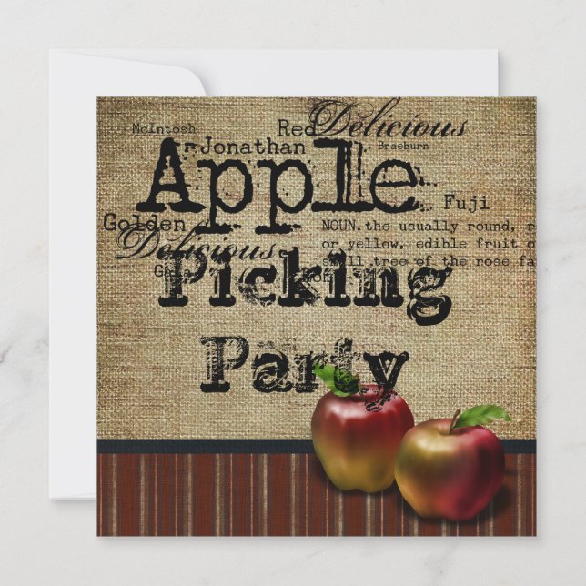 apple picking invitation (Front)