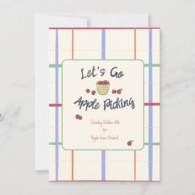 Apple Picking Party Invitation (Front)