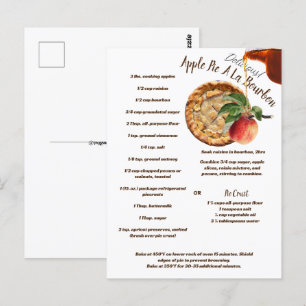 Apple  Pie A La Bourbon Recipe Postcard