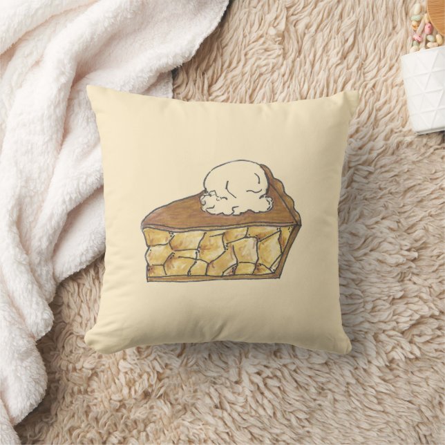 Apple Pie A La Mode Dessert Bakery Pastry Food Throw Pillow (Blanket)
