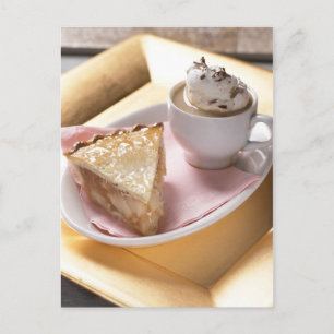 Apple pie and hot cocoa postcard